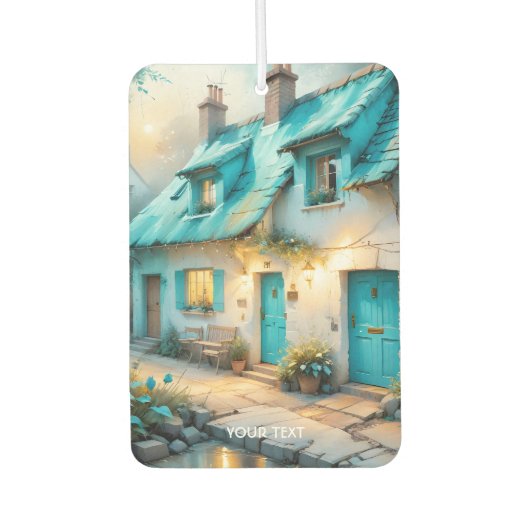 Fantasy Niedlich Old Blue House Autolufterfrischer (Vorderseite)