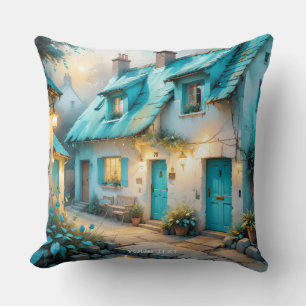 Fantasy Niedlich Old Blue House Kissen