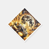 Fantasy Niedlich Old Car Moon Serviette (Ecke)