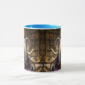 Fantasy Niedlich Old Elephant Wizard Tasse (Zentrum)