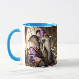 Fantasy Niedlich Old Elephant Wizard Tasse
