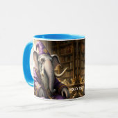 Fantasy Niedlich Old Elephant Wizard Tasse (Vorderseite Links)