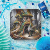 Fantasy Niedlich Old Forest Traveller Pappteller (Party)