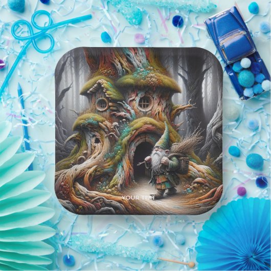 Fantasy Niedlich Old Forest Traveller Pappteller (Party)