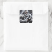 Fantasy Niedlich Old Man Dragon Quadratischer Aufkleber (Tasche)