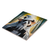 Fantasy Niedlich Old Panda Wizard Fliese (Seite)
