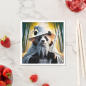 Fantasy Niedlich Old Panda Wizard Serviette (Beispiel)