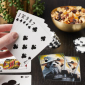 Fantasy Niedlich Old Panda Wizard Spielkarten (In Situ)