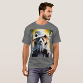 Fantasy Niedlich Old Panda Wizard T-Shirt (Vorne ganz)