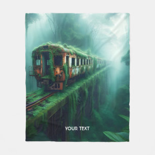 Fantasy Niedlich Old Past Train Fleecedecke