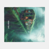 Fantasy Niedlich Old Past Train Fleecedecke (Vorderseite (Horizontal))