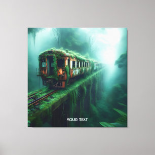 Fantasy Niedlich Old Past Train Leinwanddruck