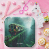 Fantasy Niedlich Old Past Train Pappteller (Party)