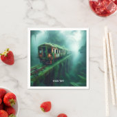 Fantasy Niedlich Old Past Train Serviette (Beispiel)