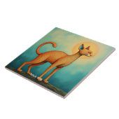 Fantasy Niedlich Orange Abstrakt Chat Fliese (Seite)