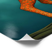 Fantasy Niedlich Orange Abstrakt Chat Poster (Ecke)