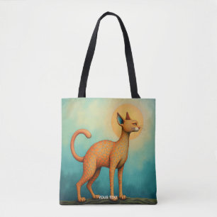 Fantasy Niedlich Orange Abstrakt Chat Tasche