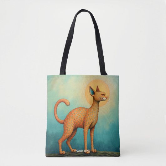 Fantasy Niedlich Orange Abstrakt Chat Tasche (Vorderseite)