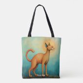 Fantasy Niedlich Orange Abstrakt Chat Tasche (Rückseite)