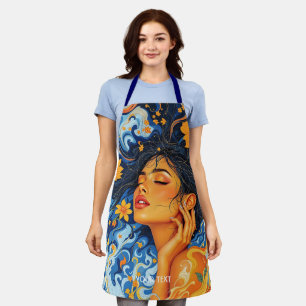 Fantasy Niedlich Orange Blue Girl Schürze