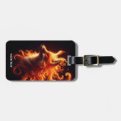 Fantasy Niedlich Orange Fox Fire Gepäckanhänger (Vorderseite horizontal)