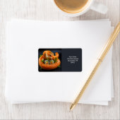 Fantasy Niedlich Orange Snake Sushi Adressaufkleber (Insitu)