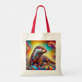 Fantasy Niedlich Otter Colors Dance Tragetasche (Rückseite)