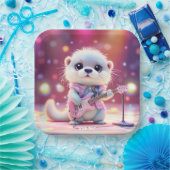 Fantasy Niedlich Otter Pop Star Pappteller (Party)