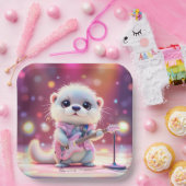 Fantasy Niedlich Otter Pop Star Pappteller (Party)