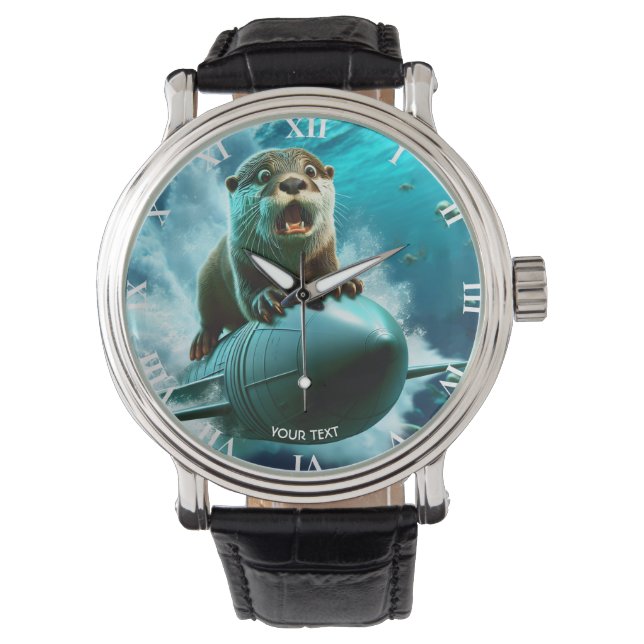 Fantasy Niedlich Otter Torpedo Sea Armbanduhr (Vorderseite)