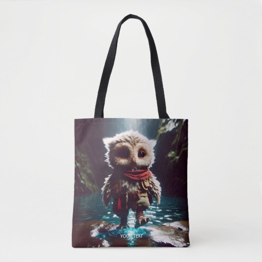 Fantasy Niedlich Owl Adventurer Wasser Tasche (Vorderseite)