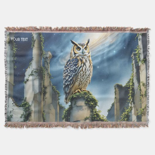 Fantasy Niedlich Owl Alte Ruinen Decke (Vorderseite)