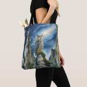 Fantasy Niedlich Owl Alte Ruinen Tasche (Von Nahem)