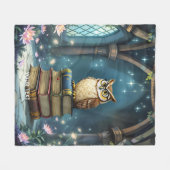 Fantasy Niedlich Owl Glassbooks Fleecedecke (Vorderseite (Horizontal))