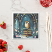 Fantasy Niedlich Owl Glassbooks Serviette (Beispiel)