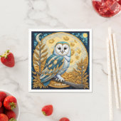 Fantasy Niedlich Owl Moon Trees Serviette (Beispiel)