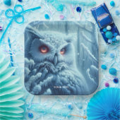 Fantasy Niedlich Owl Snow Winter Pappteller (Party)