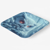 Fantasy Niedlich Owl Snow Winter Pappteller (Gewinkelt)