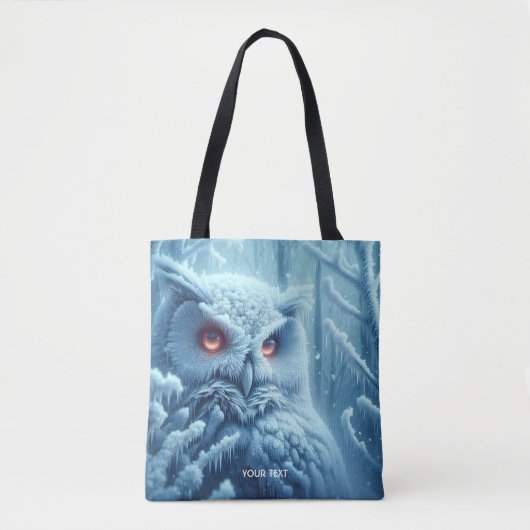Fantasy Niedlich Owl Snow Winter Tasche (Vorderseite)