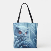Fantasy Niedlich Owl Snow Winter Tasche (Rückseite)