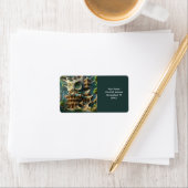 Fantasy Niedlich Owl Tree House Adressaufkleber (Insitu)