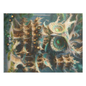 Fantasy Niedlich Owl Tree House Tischdecke (Vorderseite (Horizontal))