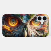 Fantasy Niedlich Owl Wasserfall Bäume iPhone Hülle (Rückseite (Horizontal))