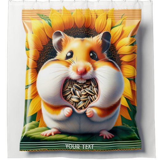 Fantasy Niedlich Packed Seeds Hamster Duschvorhang (Vorderseite)
