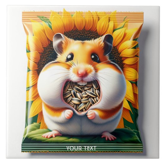 Fantasy Niedlich Packed Seeds Hamster Fliese (Vorderseite)
