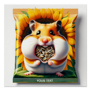 Fantasy Niedlich Packed Seeds Hamster Poster