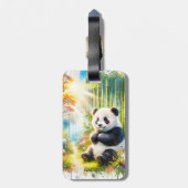 Fantasy Niedlich Panda Bamboo Forest Gepäckanhänger (Rückseite vertikal)