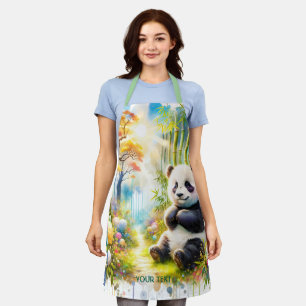 Fantasy Niedlich Panda Bamboo Forest Schürze