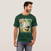 Fantasy Niedlich Panda Bamboo Forest T-Shirt (Vorne ganz)