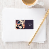 Fantasy Niedlich Panda Cup Kaffee Adressaufkleber (Insitu)